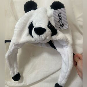Panda Plush Hat for Kids - Black and White